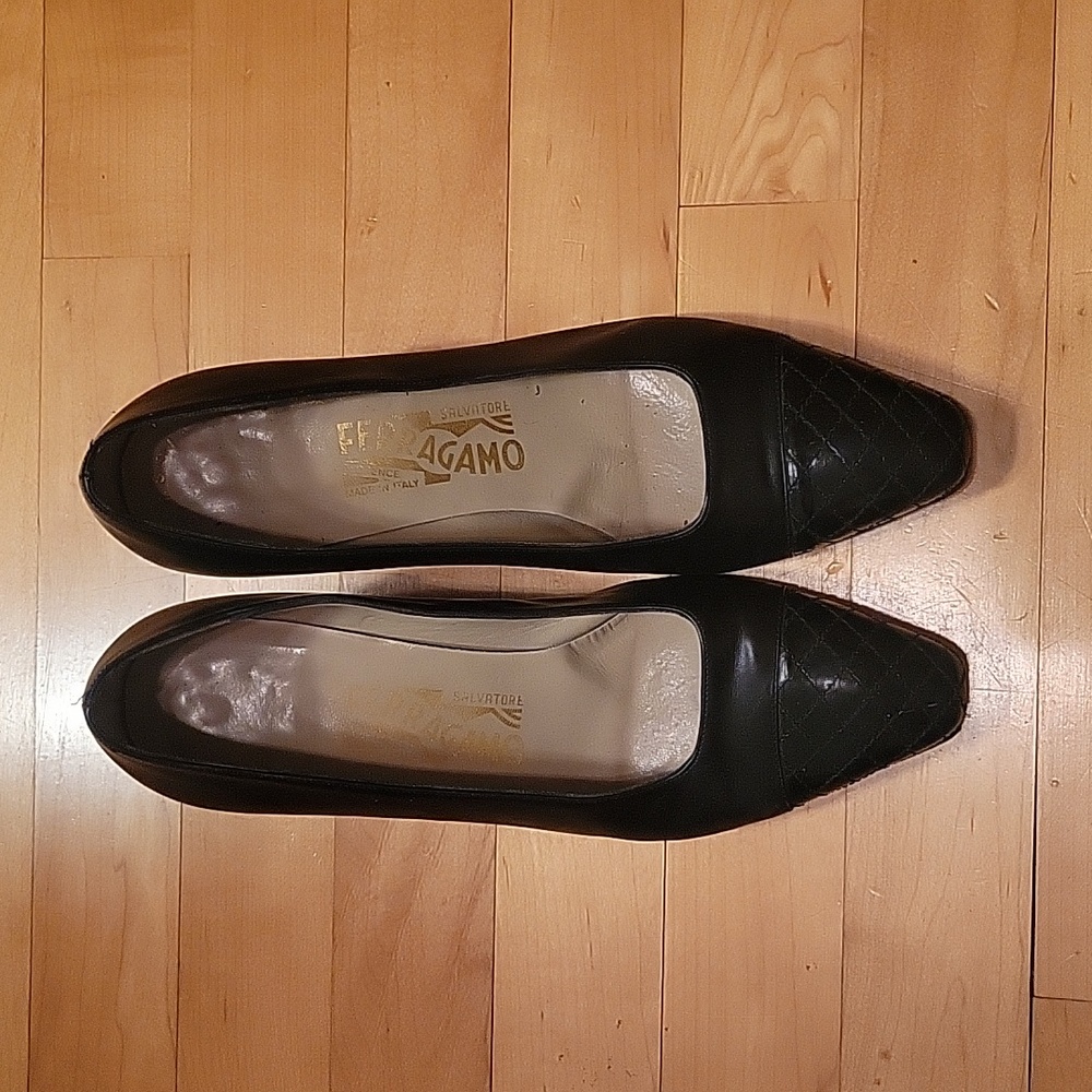 Vintage Ferragamo Quilted Heels